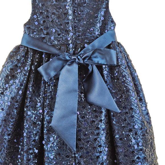 American Princess Girls Toddler 2T Blue Sleeveless Ball Gown Special Occasion - Picture 3 of 9